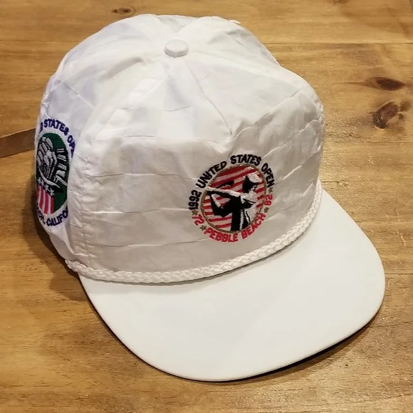 Vintage Pebble Beach US Open 1992 82 Hat Imperial Rope Nylon PGA Golf Made USA